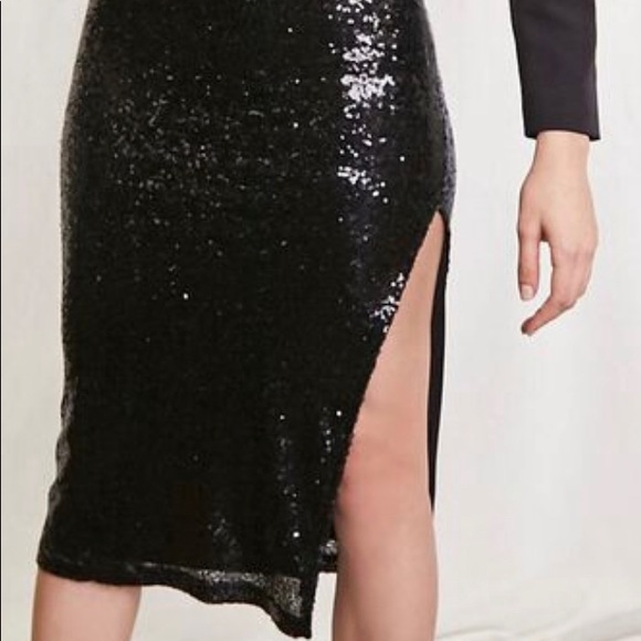 Sequin Slit Skirt - Picture 2 of 7
